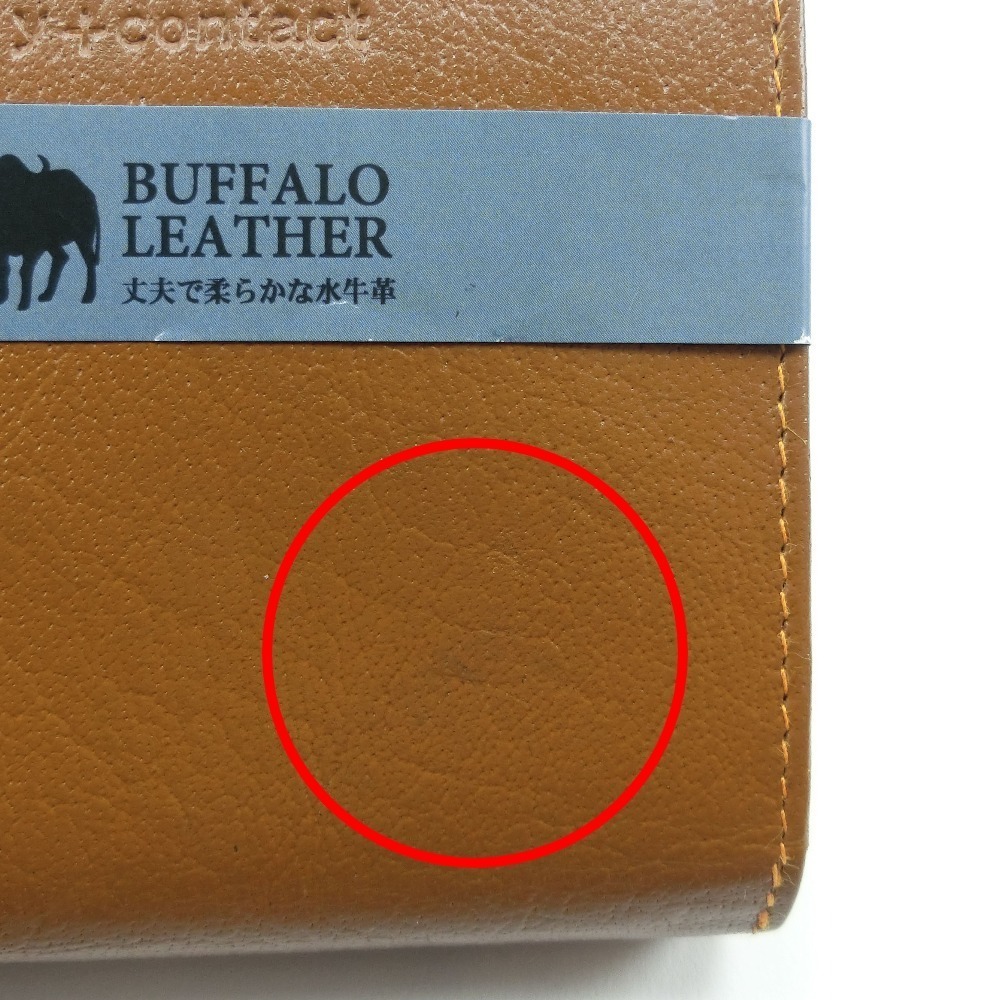 Other Buffalo Leather Bifold Wallet Camel Leather Short Wallet - Picture 7 of 7
